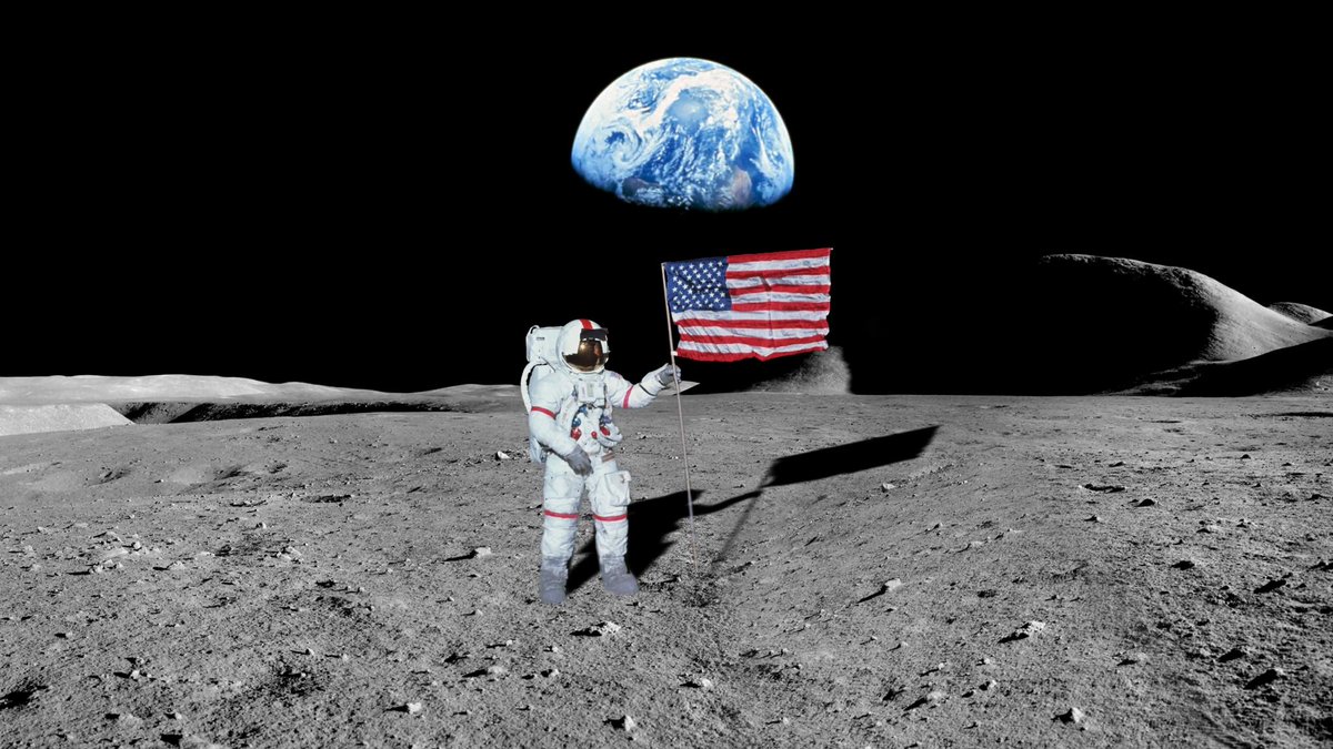 Простое научное объяснение, почему флаг США развевался на Луне?