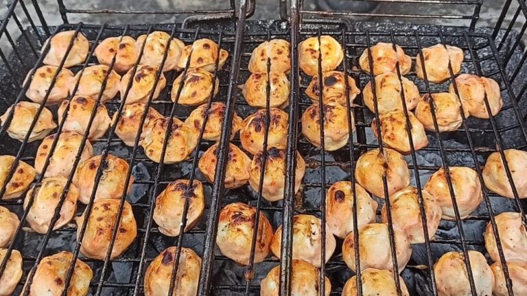 Пельмени на мангале